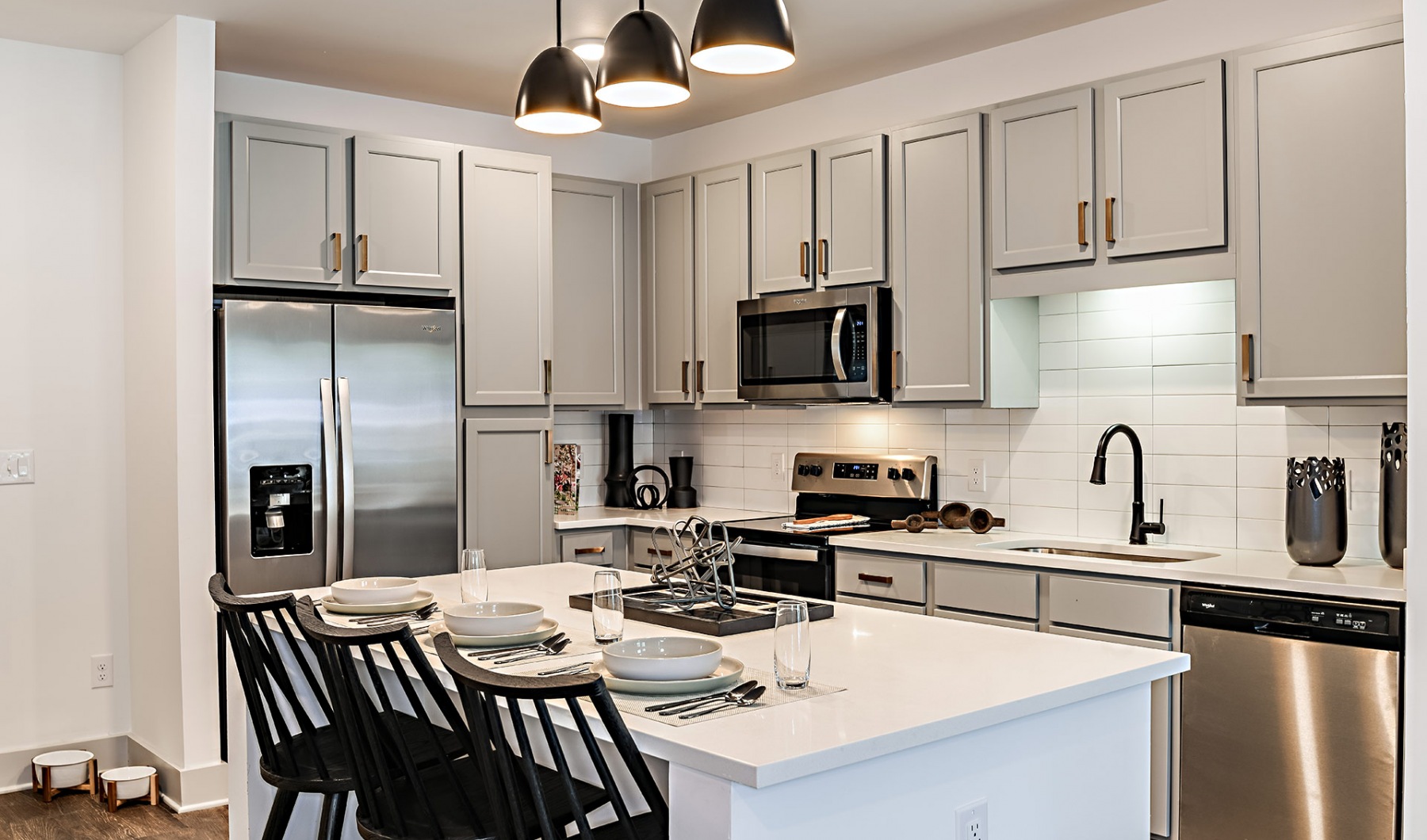 kitchen well-lit kitchen with ample counter space